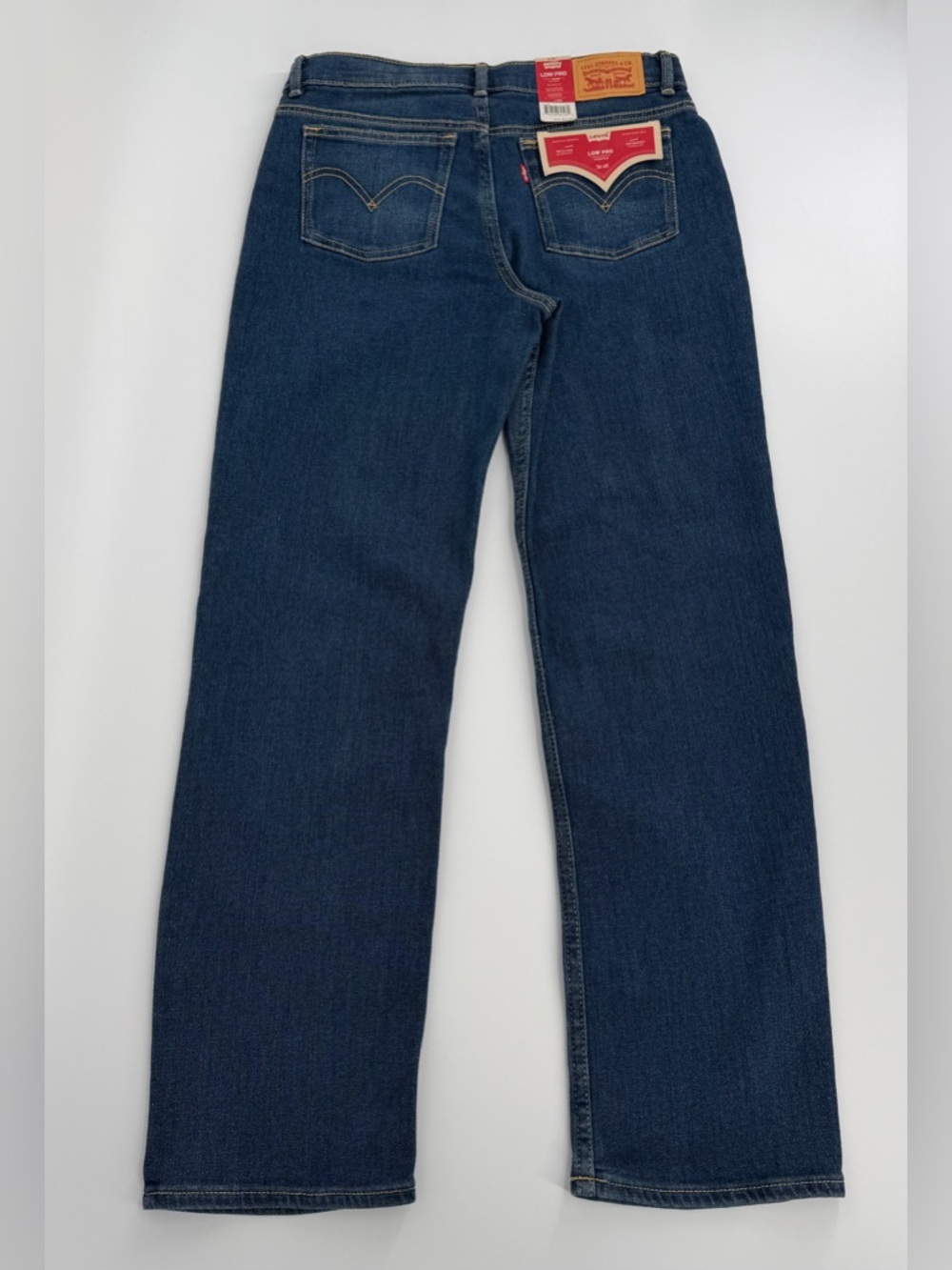 Levi’s Low Pro Jeans Girls 14 Reg Stretch Mid Rise Relaxed Straight Blue NW - Picture 3 of 14